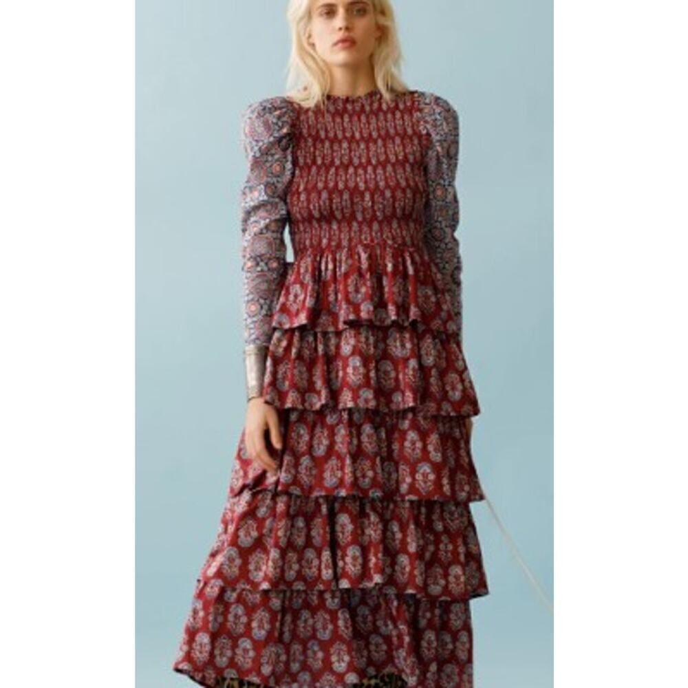Alix of Bohemia Shelby Mulberry Ruffle Dress NWT Sz. XS